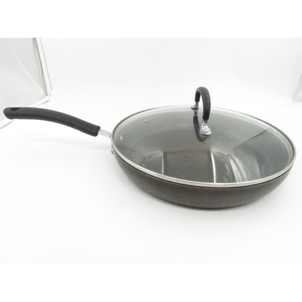 T-FAL Techno Resist Base Titanium Non Stick Thermo Spot 12" FRY PAN With Lid